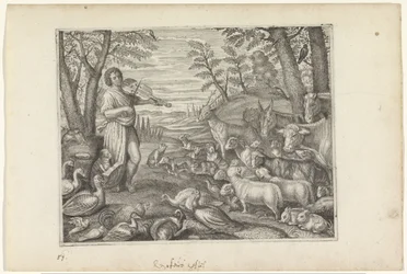 オルフェウスは彼の音楽で動物を魅了します Ovid