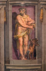 "Pluton"(冥王星) Cristofano Gherardi (1508-1556) のフレスコ画 - 1556-1557 Dim 250x100 cm Palazzo Vecchio, Florence