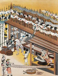 屏風絵を描く職人たち 江戸時代（1600-1868）