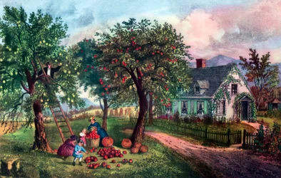 秋のアメリカンホームステッド、1869年