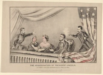 ワシントンD.C.のフォーズ劇場におけるリンカーン大統領暗殺、1865年4月14日、1865年
