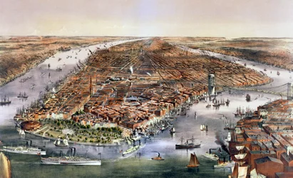 1870年、アメリカ、ニューヨーク市