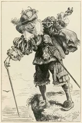 クリスチャンで笑う無神論者、巡礼者からの希望この世からの進歩、ジョン・バニヤン（1628-1688）作、トーマス・ダルジエル（1823-1906）作