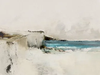 白い断崖の海
