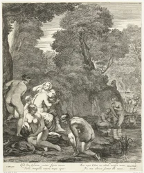 Actaeon によって発見された Diana と彼女のニンフ