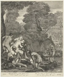 Actaeon によって発見された Diana と彼女のニンフ