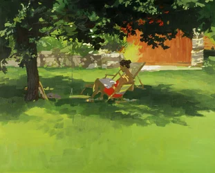 リーダー（キャンバスにアクリル）