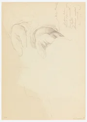 素描、ベラ・ウォーシャムの肖像画のためのスケッチ、1878年