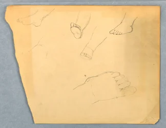 素描《子供の左足の習作》1845-55年
