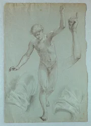 ドローイング、「マーシーの夢」のための習作、1857-58年