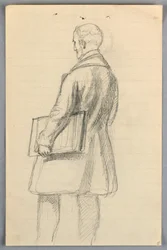 素描、「科学グループ」のための習作、1858年