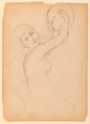 素描、『ナショナル・アク』のための習作、1887年