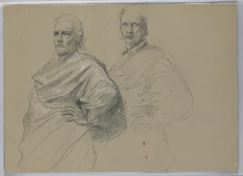 素描、「ティツィアーノ・ショーイング」のための習作、1871-72年