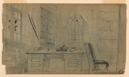 デッサン（1860年3月16日、サニーサイドのワシントン・アーヴィング図書館