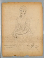 ウィリアム・アスターの末娘の肖像画のスケッチ