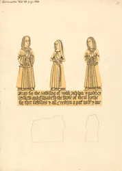 Placa de latão para John Asplyn, Godfrey Askew e Elizabeth, a esposa de ambos, Edmonton Church