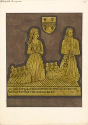 リチャード・アモンデシャムとその妻キャサリンのための真鍮プレート、イーリング教会