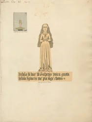 Placa de latão de uma mulher da Igreja de Layton