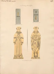 バーキング教会の正体不明の聖職者 2 名用の真鍮プレート