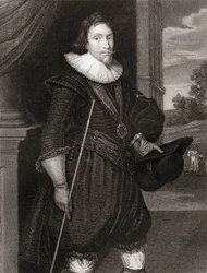 ジェームズハミルトンの肖像（1589-1625）「ロッジの英国の肖像」1822年、ハミルトンの第2侯爵