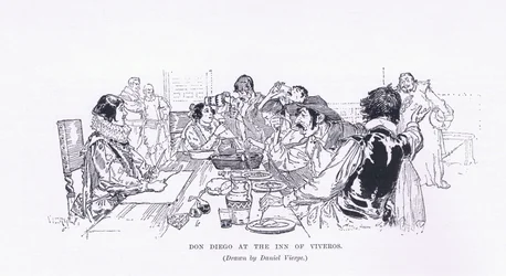 ヴィベロスの宿でのドン・ディエゴ（『The Magazine of Art』1893年、Cassell and Companyより