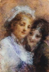 Daniele Ranzoni (1843-1889) による Vercesi シスターズ