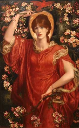 Une vision de Fiammetta - A Vision of Fiammetta, by Rossetti, Dante Gabriel (1828-1882).油彩・キャンバス