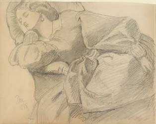 眠っているルース・ハーバート、1858年