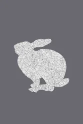 模様入りの白いウサギ