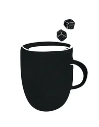 甘い黒いコーヒーマグ