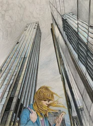オー・セイ・キャン・ユー・シー？1、2024（紙に鉛筆）