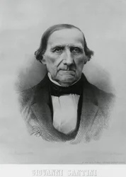 イタリアの天文学者、数学者、科学者であるジョヴァンニ・サンティーニ（1787-1877）の肖像