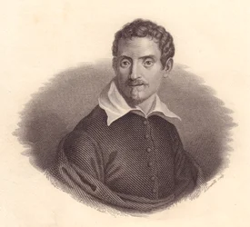 イタリアの画家ドメニコ・ザンピエッリ（ドメニキーノ）（1581-1641）の肖像、A・ロカテッリの銅版画