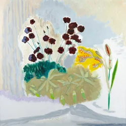 Seedpods and Cosmos、2010年（キャンバスに油彩）