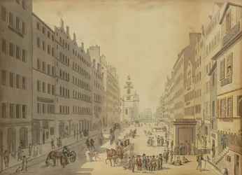 1793年の東からのエジンバラのハイストリートの眺め