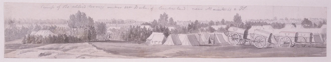 フィギュアとワゴンのある風景（グラファイト、ペンとインク、紙のトイレ）