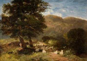 羊の世話、Bettws-y-Coed、1849年。