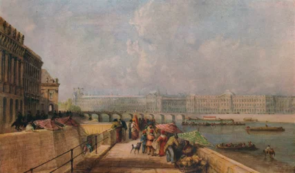 ポンデザールとケコンティのルーヴル美術館、c1849