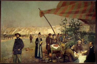 1890年、マルセイユのブレガイヨンにて ダヴィッド・デレピアーヌ（1866-1932）の絵