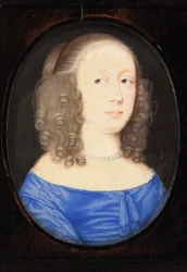 1653年、クレア伯爵夫人エリザベスヴィアと呼ばれる女性（ヴェラムのトイレ）