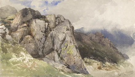 Mountain Rocks（紙の上のグラファイト上のトイレ）