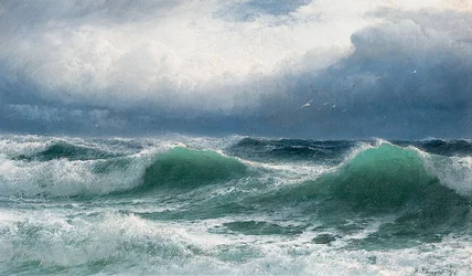 半透明のブレーカーがある嵐の海、1894
