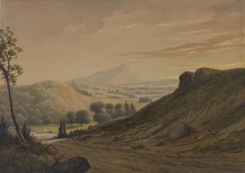 ニューイングランドの風景、c.1850（紙にトイレ）