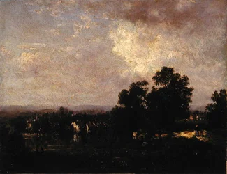 ウォールキルの風景」1885年頃（油彩・ボード