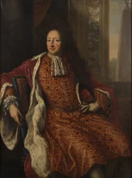 Comte Hans Wachtmeister, amiral de la royale suedoise - Ehrenstrahl, David Kloecker (1629-1698) によるヨハンシュス伯爵ハンス・ヴァハトマイスター(1641-1714)の肖像。油彩・キャンバス