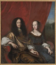 Gustave Adolphe of Mecklenburg-Guestrow and Madeleine Sibylle of Holstein-Gottorp - グスタフ・アドルフ（1633-1695）、メクレンブルク＝ゲストロー公、マグダレーン・シビレ・オブ・ホルシュタイン＝ゴットープ（1631-1719）、エーレンシュタール、デビッド・クロッカー（1629-1698）によるものです。油彩・キャンバスディム