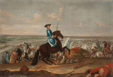 1700 年 11 月 19 日のナルバの戦いでのチャールズ 12 世