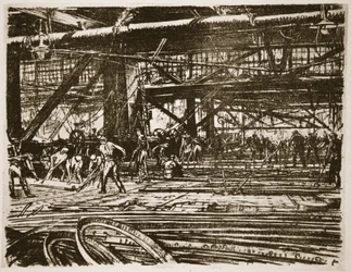 カントリー・ライフ社刊『西部戦線』の挿絵「めっき職人の小屋