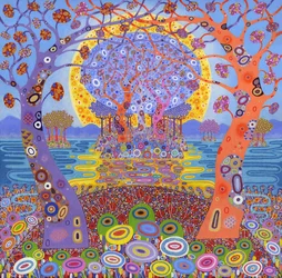 Return To The Welcome Hills, 2014（キャンバスにアクリル画）