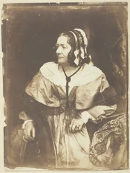 アンナ・ブラウネル・ジェイムソン夫人、1844年。作成者: David Octavius Hill、Robert Adamson、Hill & Adamson。